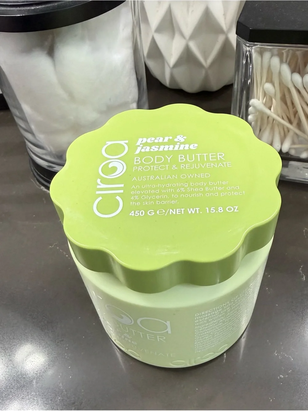 Ciroa Pear & Jasmine Body Butter - Lime Green Tub